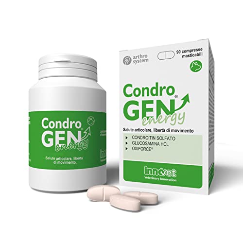 Innovet, Condrogen Energy für Hundegelenke, ideal für Welpen und aktive Hunde, mit Glucosamin und Chondroitin, 90 Kautabletten Innovet, Condrogen Energy für Hundegelenke, ideal für Welpen und aktive Hunde, mit Glucosamin und Chondroitin, 90 Kautabletten von Innovet