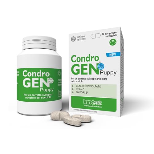 Innovet, Condrogen Puppy für Welpengelenke, unterstützt die Entwicklung des Bewegungsapparates, für große Welpen, mit PGA-m und Chondroitin, 90 Kautabletten Innovet, Condrogen Puppy für Welpengelenke, unterstützt die Entwicklung des Bewegungsapparates, für große Welpen, mit PGA-m und Chondroitin, 90 Kautabletten von Innovet