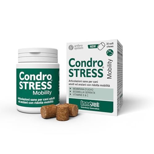 Innovet, Condrostress Mobility für Hundegelenke, unterstützt die Mobilität von Erwachsenen und älteren Hunden, mit Vitamin E und C, 30 Soft Chews leicht zu kauen Innovet, Condrostress Mobility für Hundegelenke, unterstützt die Mobilität von Erwachsenen und älteren Hunden, mit Vitamin E und C, 30 Soft Chews leicht zu kauen von Innovet