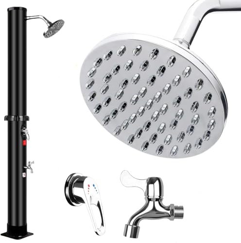 Inoamity Solardusche Garten 40L- Automatische Aufheizung bis 60°C, Gartendusche Einfache Installation, Verstellbarer Wasserhahn & 360°-Duschkopf für Pool, Camping, Außendusche von Inoamity