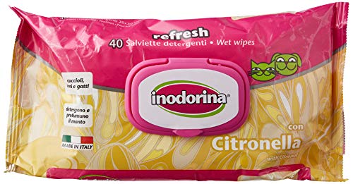 Inodorin-Wischtücher erfrischen Citronella, 40 Einheiten (Salviettecitronella) von Inodorina