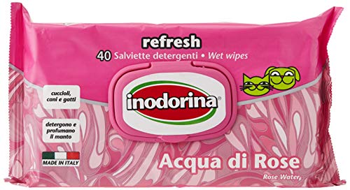 Inodorin-Wischtücher erfrischen Rosenwasser, 40 Einheiten von Inodorina