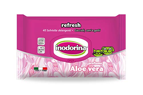 Inodorina-Wischtücher erfrischen Aloe Vera, 40 Einheiten von Inodorina