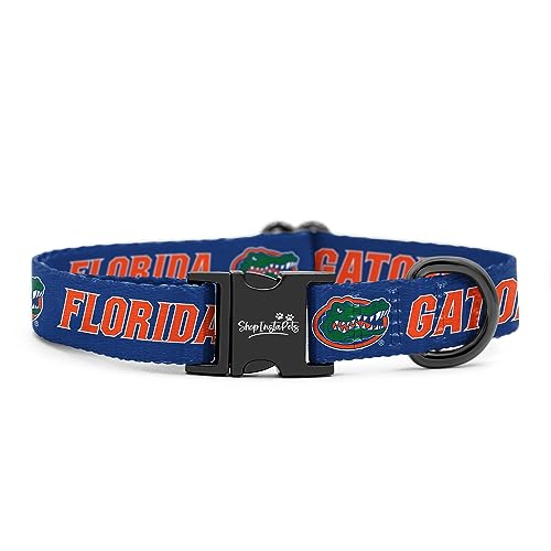 Florida Gators Verstellbare Halsbänder und Leinen, offizielles Lizenzprodukt, passend für alle Haustiere. (Extra kleines Halsband) von InstaPetTags