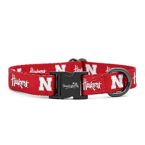Nebraska Cornhuskers Halsbänder und Leinen, offizielles Lizenzprodukt, passend für alle Haustiere. (extra kleines Halsband) von InstaPetTags