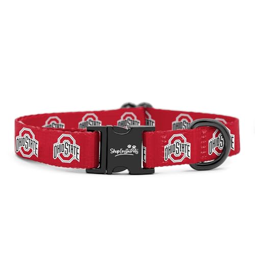 Ohio State Buckeyes Halsbänder und Leinen | Offizielles Lizenzprodukt | passend für alle Haustiere (XS Halsband) von InstaPetTags