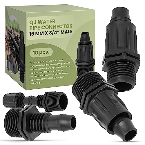 Instalguru 10 Stück Verbinder Stecker QJ für PE 16 mm x 3/4" AG Rohr Automatische Gartenbewässerung Rasenbewässerungssystem für Garten Schläuche Wasserrohr Garten Wasserleitung Bewässerung System Instalguru 10 Stück Verbinder Stecker QJ für PE 16 mm x 3/4" AG Rohr Automatische Gartenbewässerung Rasenbewässerungssystem für Garten Schläuche Wasserrohr Garten Wasserleitung Bewässerung System von Instalguru