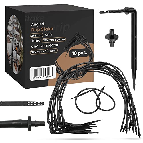Instalguru 10x Eckig Tropfer Pfeiltropfer Set 3/5mm Mikroschlauch 50cm + Steckverbinder Spike Emitter Mikro-Tropfbewässerungs-Set Bewässerungssystem Tropfsystem für Pflanzen Garten Rasen Gewächshaus Instalguru 10x Eckig Tropfer Pfeiltropfer Set 3/5mm Mikroschlauch 50cm + Steckverbinder Spike Emitter Mikro-Tropfbewässerungs-Set Bewässerungssystem Tropfsystem für Pflanzen Garten Rasen Gewächshaus von Instalguru