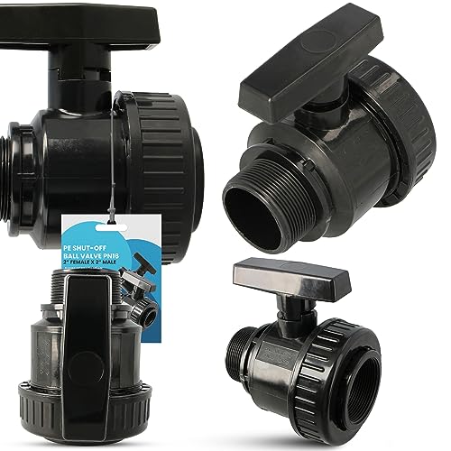 Instalguru PE-Rohr Absperrhahn Kugelhahn PN16 2 IG x 2 AG Wassersysteme Garden Bewässerung Pe-Absperrventil Wasserregelventil Bewässerungsrohr-Kupplung PE-Schläuchen von Instalguru