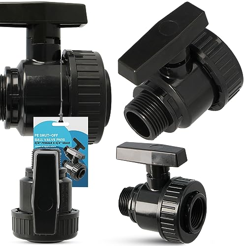 Instalguru PE-Rohr Absperrhahn Kugelhahn PN16 3/4x3/4 IG/AG Wassersysteme Garden Bewässerung Pe-Absperrventil Wasserregelventil Bewässerungsrohr-Kupplung PE-Schläuchen von Instalguru