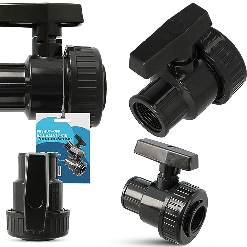 Instalguru PE-Rohr Absperrhahn Kugelhahn PN16 3/4x3/4 IG Wassersysteme Garden Bewässerung Pe-Absperrventil Wasserregelventil Bewässerungsrohr-Kupplung PE-Schläuchen von Instalguru