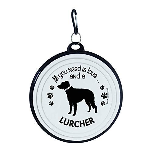 LURCHER (LARGE) TRAVEL BOWL von Instant Gifts Pet Bowls