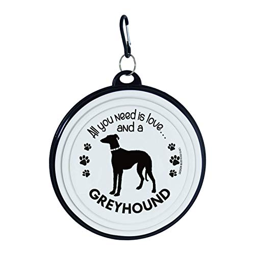 GREYHOUND (LARGE) TRAVEL BOWL von Instant Gifts Pet Bowls