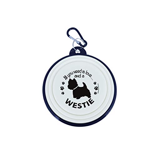 WESTIE (SMALL) TRAVEL BOWL von Instant Gifts Pet Bowls