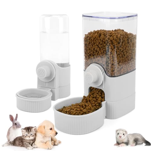 Käfig Hängender automatischer Schwerkraftfutter-Wasserspender, automatischer Futterspender für Haustiere, Katzen, Kaninchen, Wasserspender, Käfigfutternapf, Wasserflasche für kleine Welpen, Kaninchen, Käfig Hängender automatischer Schwerkraftfutter-Wasserspender, automatischer Futterspender für Haustiere, Katzen, Kaninchen, Wasserspender, Käfigfutternapf, Wasserflasche für kleine Welpen, Kaninchen, von Instenira