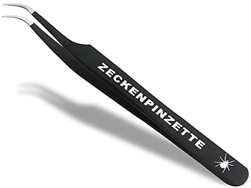 InstrumenteNrw Premium Zeckenpinzette Zeckenzange Edelstahl Zecken Pinzette Hunde Katzen rostfreier Qualitätsstahl (Schwarz) von InstrumenteNrw