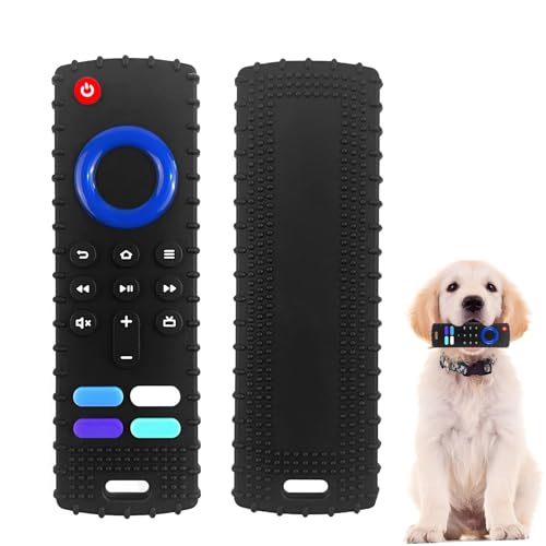 Intatikoo Welpenspielzeug zum Zahnen, ferngesteuerter Beißring für kleine Hunde, Welpenspielzeug für Langeweile und Stimulation, BPA-frei (Schwarz 01) von Intatikoo