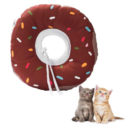 Katzenkegelhalsband, weich, verstellbar, Katzen-Genesungshalsband, niedliches Katzen-Donut-Halsband für Kätzchen nach Operationen, zur Erholung, stoppt Lecken, bequem, leicht, elisabethanisch für Katzenkegelhalsband, weich, verstellbar, Katzen-Genesungshalsband, niedliches Katzen-Donut-Halsband für Kätzchen nach Operationen, zur Erholung, stoppt Lecken, bequem, leicht, elisabethanisch für von InteDesign