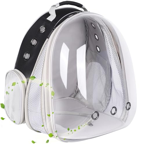 Interfashioner® Katzen-Rucksack, passend für bis zu 9 kg Haustiere, Frontverlängerung, Raumkapsel, klares Blasenfenster, Haustier-Tragetasche, Büchertasche für dicke Katzen, Welpen von Interfashioner