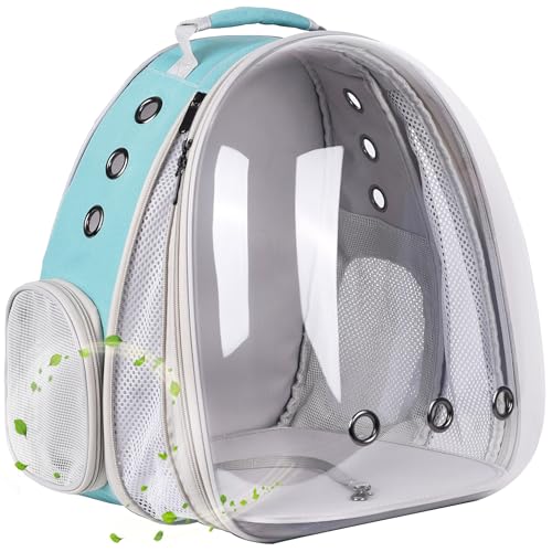 Interfashioner® Großer Katzenrucksack, passend für bis zu 9 kg Haustiere, Frontverlängerung, Raumkapsel, klares Blasenfenster, Haustier-Tragetasche, Büchertasche für dicke Kätzchen, Welpen von Interfashioner