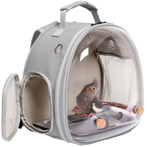 Reiserucksack für kleine Vögel, Käfig, Rucksack zum Transportieren, Rucksackträger mit Metalltablett, Ständer, Sitzstange für Sittiche, Nymphensittiche, Wellensittiche, Tierarzt, Tragetasche, Reiserucksack für kleine Vögel, Käfig, Rucksack zum Transportieren, Rucksackträger mit Metalltablett, Ständer, Sitzstange für Sittiche, Nymphensittiche, Wellensittiche, Tierarzt, Tragetasche, von Interfashioner