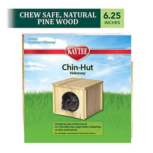 Kaytee Chin Hut Hideaway, natürliche Kiefer, sicher kein Leim oder Schrauben, für Chinchillas, Ratten, Igel, 8 Zoll x 6,25 Zoll x 6,25 Zoll von Interpet