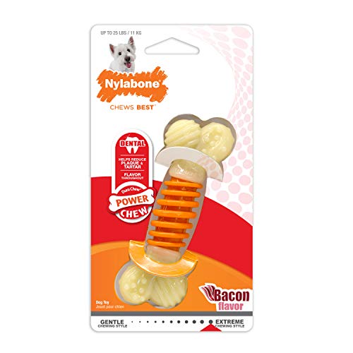 Nylabone, Extreme Zahnpflege Kauspielzeug für Hunde, Multitextur, Kauspielzeug für stark kauende Hunde, für Hunde bis 11 kg von Nylabone