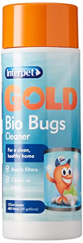 Interpet Gold Bio Bugs Reiniger für Goldfischschalen, Aquarien, steigert Filter, reinigt Abfall, 125 ml von Interpet