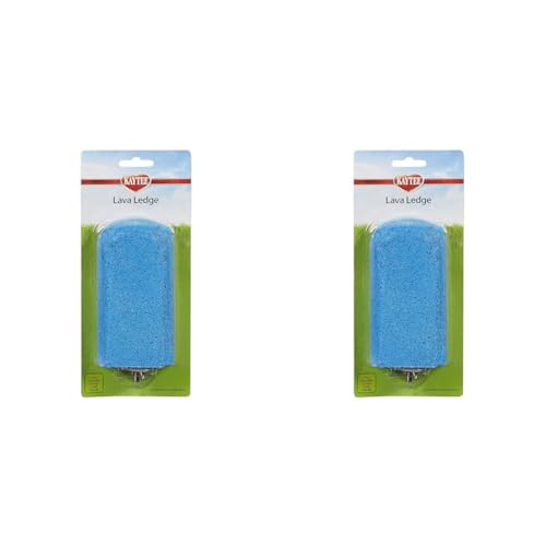 Kaytee Lava Ledge, Regal, Kletterwand für kleine Haustiere, Chinchillas, Frettchen, Kaninchen, Ratten, sicher zu kauen, natürliches Bimsgestein (Packung mit 2) von Kaytee