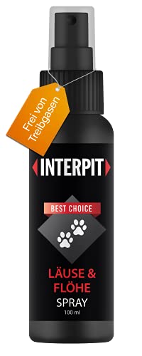 Interpit® LÄUSE & FLÖHE Spray, Hochwirksam & gut duftendes Naturprodukt für Haustiere - Milben + Flohmittel für Katze & Hund | 100ml von Interpit