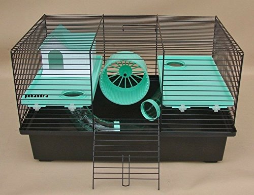 Hamsterkäfig, Käfig, Matt mit super Ausstattung in türkis Hamsterkäfig, Käfig, Matt mit super Ausstattung in türkis von Interzoo