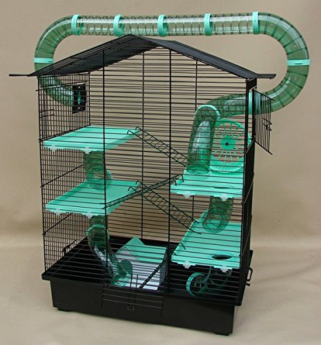 Super Hamsterkäfig, Hamsterburg Nagerkäfig, Käfig CH3 Plus in türkis von Interzoo