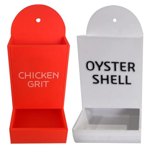 Introti Hühner-Austern und Grit Futterstation für Hühner, kein Abfall, Stallzubehör (Set A) von Introti