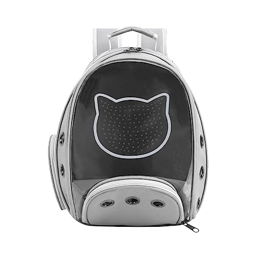 Introti Katzenrucksack mit Frontöffnung Design Reiserucksack für den Außenbereich (Hellgrau) von Introti