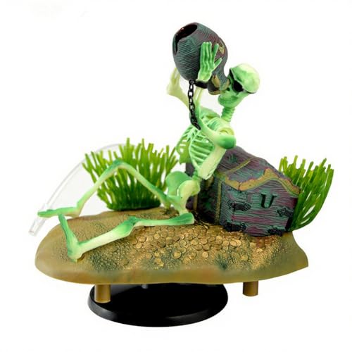 Introti Schatzjäger Skelett mit Luftschlauch Fisch betrunken Skelett Fisch Ornament Aquarium Luftbetriebene Landschaft Dekoration Introti Schatzjäger Skelett mit Luftschlauch Fisch betrunken Skelett Fisch Ornament Aquarium Luftbetriebene Landschaft Dekoration von Introti