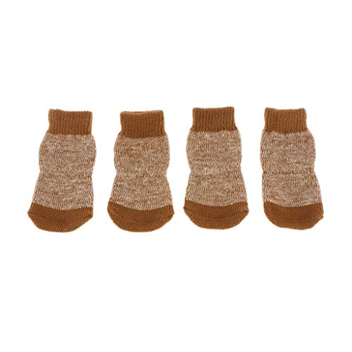 Inzopo 4 Stück Süße Hund Katze Hausschuhe Winter Warme Schuhe rutschfeste Socken von Inzopo