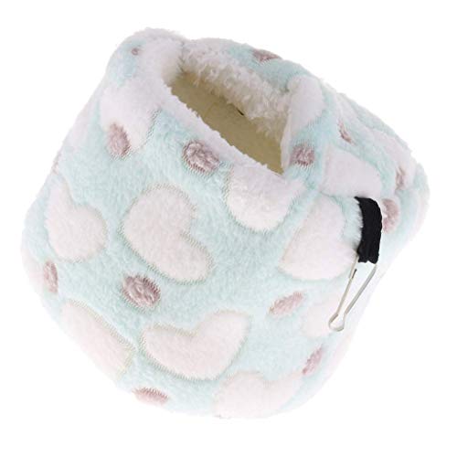 Inzopo Sugar Glider Plüsch-Hängematte für Kleintiere, Hamster, Schlafnest, Winter, warmes Versteck, Höhle, Spielzeughaus (blau) von Inzopo