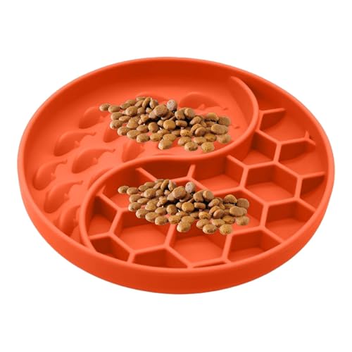 Anti-Slip Silicone Slow Feeder Dog Bowls | Puzzle Design to Slow Eating & Prevent Choking | Ideal for Small & Medium Breeds | Non-Slip Dog Dishes for Healthier Meals von Iouyjiu
