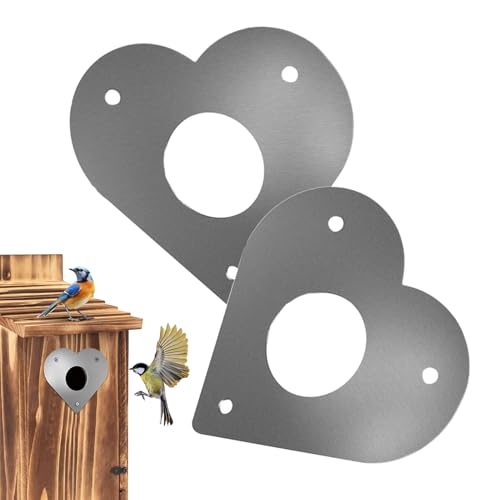Bluebird House Predator Guard, Heart-Shaped Metal Bird Room Hole Protector, Durable Entrance Cover for Birdhouse, Nesting Box Safety for Eastern Bluebird, 1.26 Inches von Iouyjiu