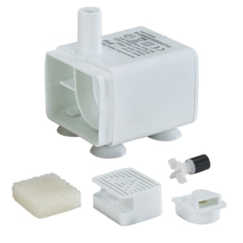 Cat Fountain Pump, Water Pump Replacement, Submersible Quiet Motor with Easy to Install and Maintain Design for Indoor or Outdoor Pet Water Dispensers, 1 Piece von Iouyjiu