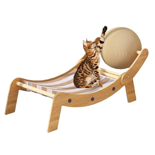 Cat Lounger Scratcher, Scratching Chair Toy, Interactive Cat Lounge with Portable and Lightweight Design for Indoor and Outdoor Sunbathing and Playtime, 1 Piece von Iouyjiu
