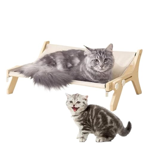 Iouyjiu Cat Window Perch, Machine Washable Bed Cover Wooden Hammock Double-Sided, Comfortable Resting Seat for Pets, Household Supplies for All Seasons, 1 Piece von Iouyjiu