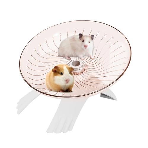 Hamster Wheel, Silent Running Spinner, Clear Flying Saucer Design for Small Pets, Gerbils, Mice, Hedgehogs, Exercise Toy for Cage Use, Stress Relief, Indoor Activity, 7.09x4.33 Inches Hamster Wheel, Silent Running Spinner, Clear Flying Saucer Design for Small Pets, Gerbils, Mice, Hedgehogs, Exercise Toy for Cage Use, Stress Relief, Indoor Activity, 7.09x4.33 Inches von Iouyjiu