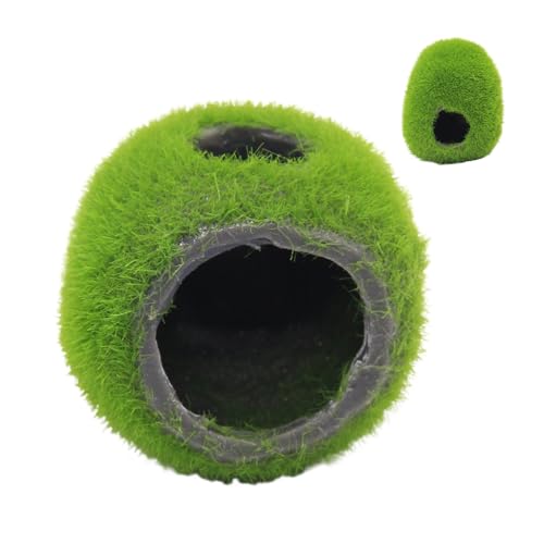 Hide, Aquarium Moss Cave Hide, Realistic Spacious Removable, Multi-Functional Caves Habitat, Freshwater Resting, Breeding Corner, Hiding for Saltwater, Betta, 6,6 x 6,8 x 7,8 cm, 63 g, Green Resin Hide, Aquarium Moss Cave Hide, Realistic Spacious Removable, Multi-Functional Caves Habitat, Freshwater Resting, Breeding Corner, Hiding for Saltwater, Betta, 6,6 x 6,8 x 7,8 cm, 63 g, Green Resin von Iouyjiu