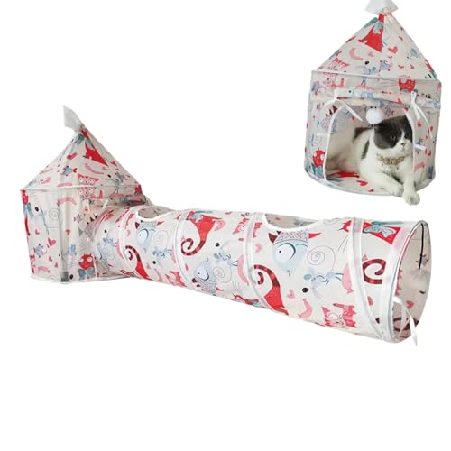 Interaktives Katzen-Tunnelrohr, zusammenklappbares Zelt und Spielhaus, Haustiertunnel, in verschiedenen lebendigen Farben und Größen für kleine Tiere, drinnen und draußen, 43,9 x 40,8 cm Interaktives Katzen-Tunnelrohr, zusammenklappbares Zelt und Spielhaus, Haustiertunnel, in verschiedenen lebendigen Farben und Größen für kleine Tiere, drinnen und draußen, 43,9 x 40,8 cm von Iouyjiu