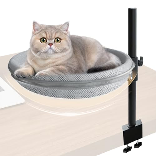 Iouyjiu Bürobett für Katzen, Möbel für Haustiere, um 360 Grad drehbar, abnehmbares Katzenbett, geeignet für Auto, , Nachttisch, Wohnung, Theke, Schrank, Heizkörper von Iouyjiu