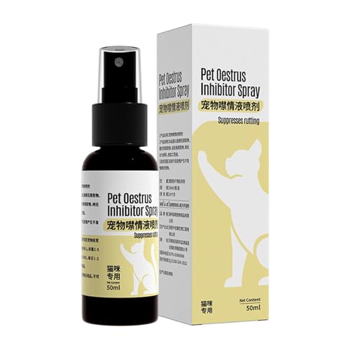 Iouyjiu Cat Calming Pheromone-Spray, Anti-Kratz-Haustier-Mist, Stress-Relief-Formel, Soothing Behavior Support, Reiseflasche, Home Car Vet Visits, 50 ml, 4 x 14 cm, Pheromone-Spray Iouyjiu Cat Calming Pheromone-Spray, Anti-Kratz-Haustier-Mist, Stress-Relief-Formel, Soothing Behavior Support, Reiseflasche, Home Car Vet Visits, 50 ml, 4 x 14 cm, Pheromone-Spray von Iouyjiu