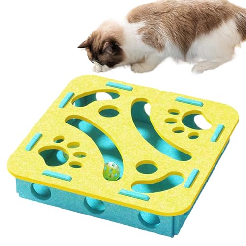 Iouyjiu Katzenpuzzle Spielzeug | Interaktives Filz Katzen Puzzle Box Spielzeug | Stimulation Futterautomat Gegen Langeweile Bei Kätzchen | Für Mahlzeiten Training Zuhause Wohnzimmer Balkon Reise Iouyjiu Katzenpuzzle Spielzeug | Interaktives Filz Katzen Puzzle Box Spielzeug | Stimulation Futterautomat Gegen Langeweile Bei Kätzchen | Für Mahlzeiten Training Zuhause Wohnzimmer Balkon Reise von Iouyjiu