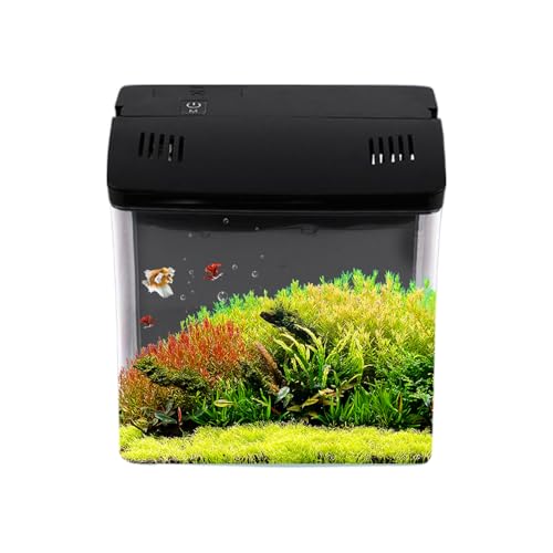 Iouyjiu Kleines Aquarium Mit Filter | Kleine Betta Aquarien | Zubehör Für Quallen Frösche Schildkröten Riff | Für Büro Tisch Zuhause Zimmer von Iouyjiu