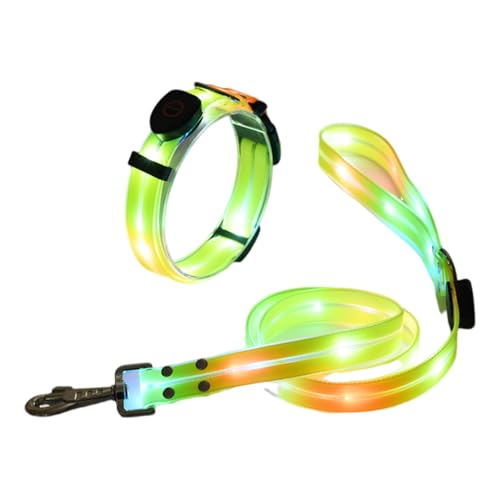 Iouyjiu Lighted Dog Leashes and Collar Set, High Visibility Led Dog Rope for Night Walking, USB Rechargeable, Portable and Sturdy Lead, Made with Sturdy Nylon Fabric Material Iouyjiu Lighted Dog Leashes and Collar Set, High Visibility Led Dog Rope for Night Walking, USB Rechargeable, Portable and Sturdy Lead, Made with Sturdy Nylon Fabric Material von Iouyjiu